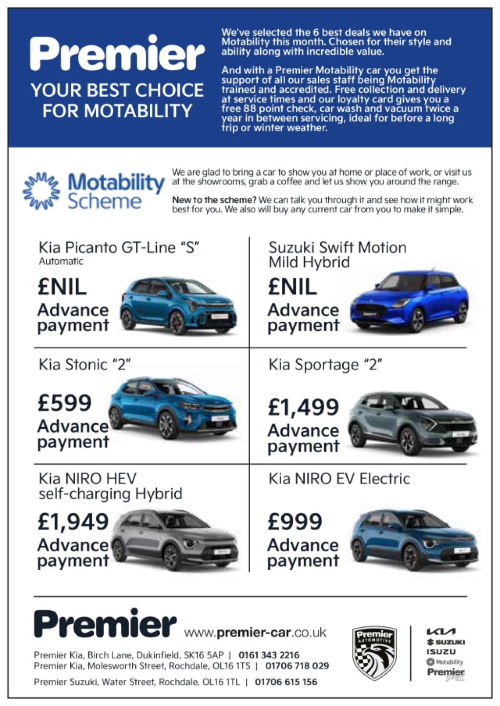 Premier. Your Best Choice For Motability